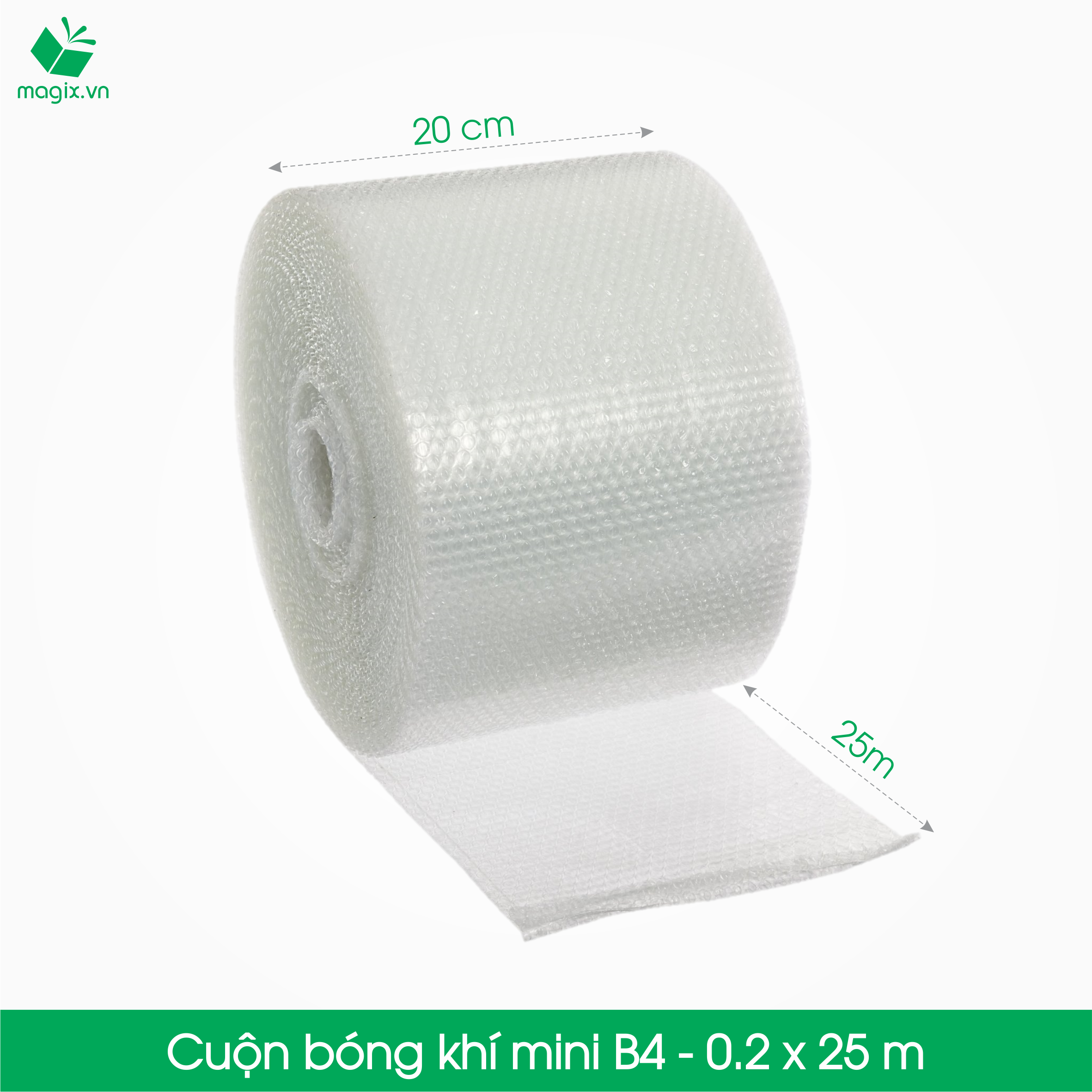 Hình ảnh B4 - 20cm x 25m -Cuộn Bong Bóng Khí - Màng xốp hơi - Xốp nổ - gói hàng