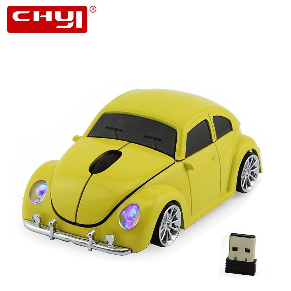 CHYI Ô Tô Không Dây Chuột Quang Học 1600DPI Máy Tính VW Cánh Cứng Xe Chuột 3D Chuột Chơi Game Cho Tặng Máy Tính Xách Tay, Máy Tính Để Bàn máy Tính Xách Tay