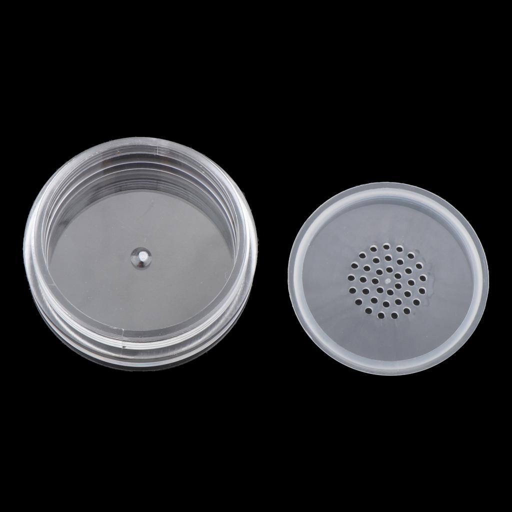 10x Empty Loose Powder Container Powder Puff Case Cosmetic Storage Jars