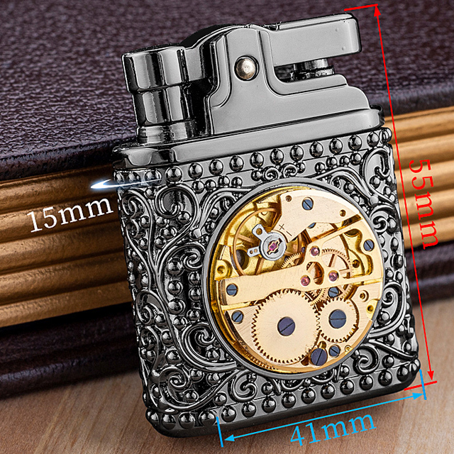 Vỏ Hột Quẹt Bật Lửa Xăng Zorro Z582 Thiết Kế Họa Tiết Động Cơ Lộ Thiên Đẹp Độc Lạ - Dùng Xăng Bấc Đá Cao Cấp