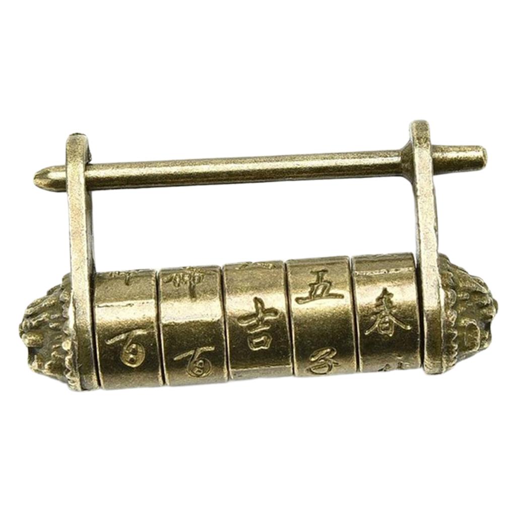 Retro Trung Quốc Khóa Hợp Kim Kẽm Hộp Đựng Trang Sức Khóa Bộ Sưu Tập