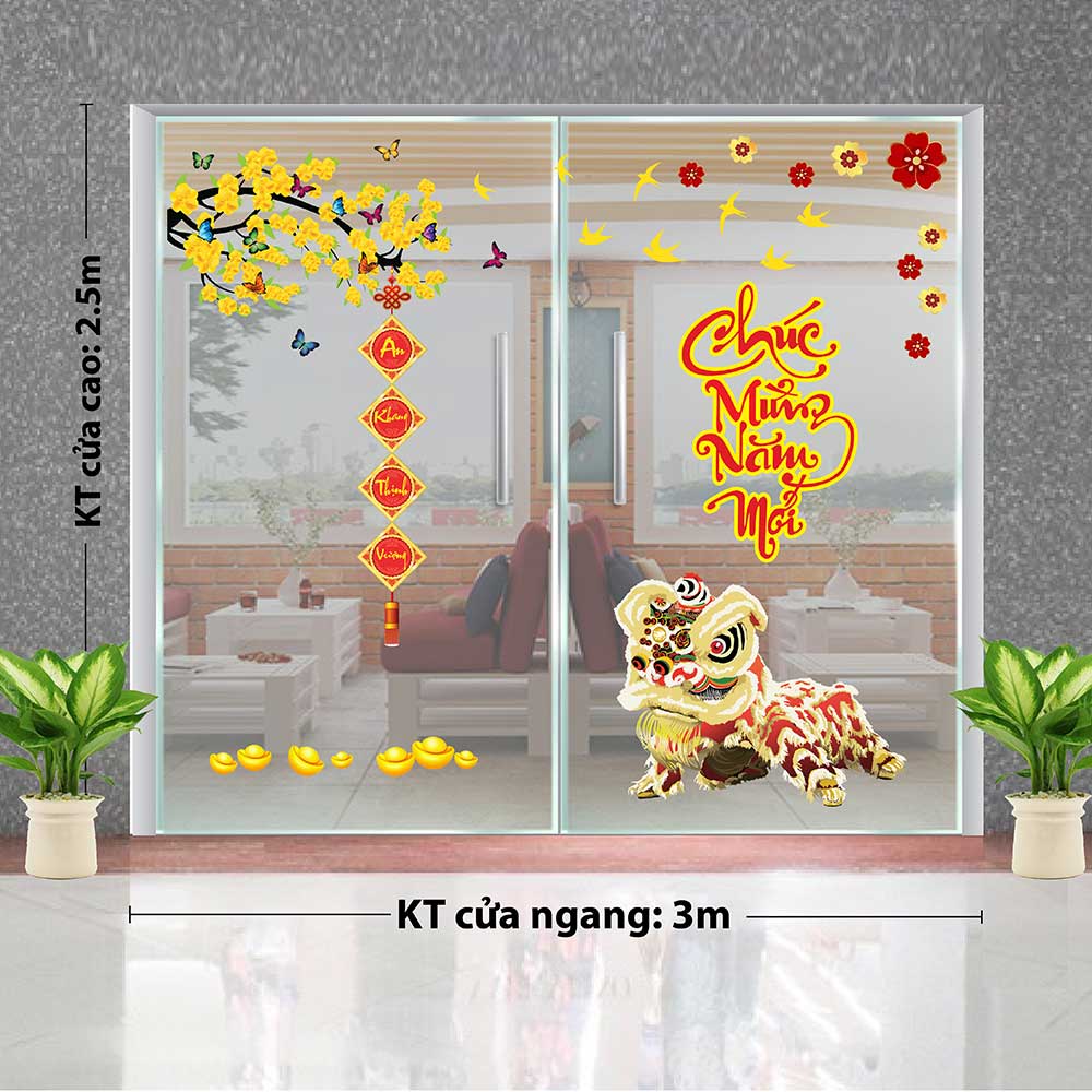 Decal trang trí tết combo số 26