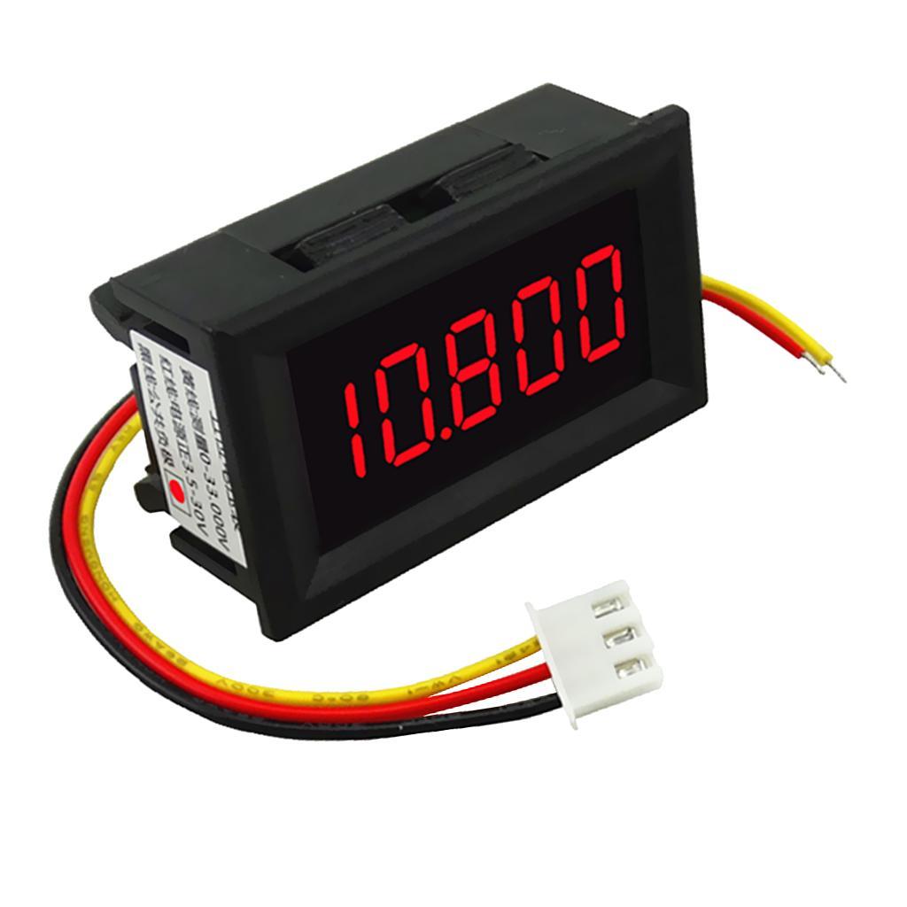 3-4pack DC 3.5-30V Mini 5 Digit Digital LED Voltmeter Volt Meter Panel Car Red