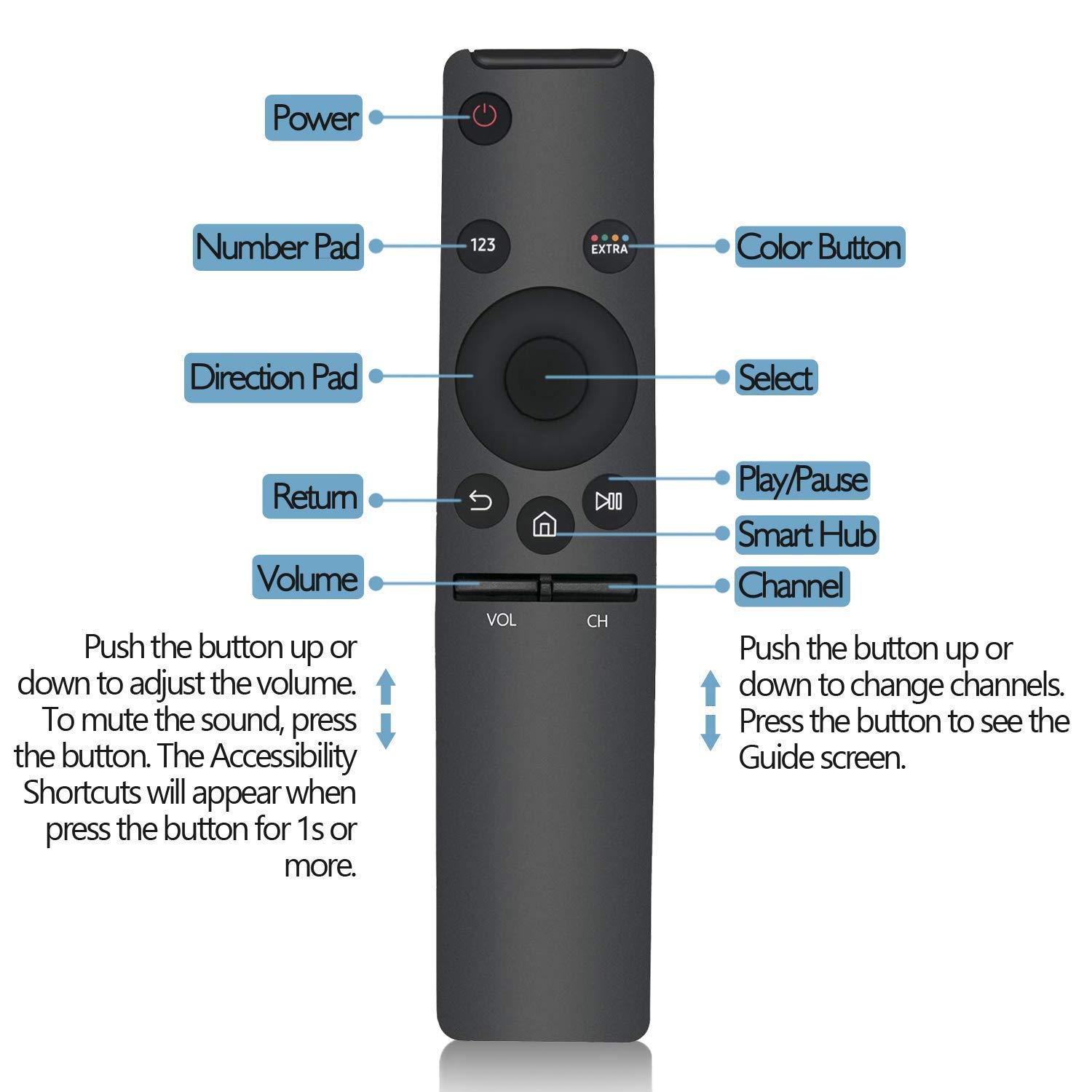 Remote Control BN59-01266A for Samsung Smart TV un49mu8000 UN50MU630D UN65MU700D