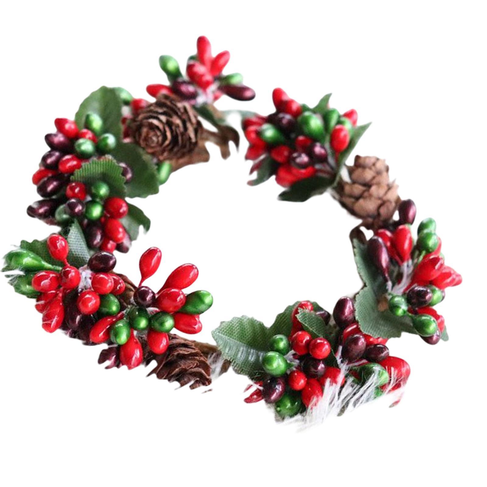Artificial Christmas Candle Garland for Wedding Dining Table Decoration