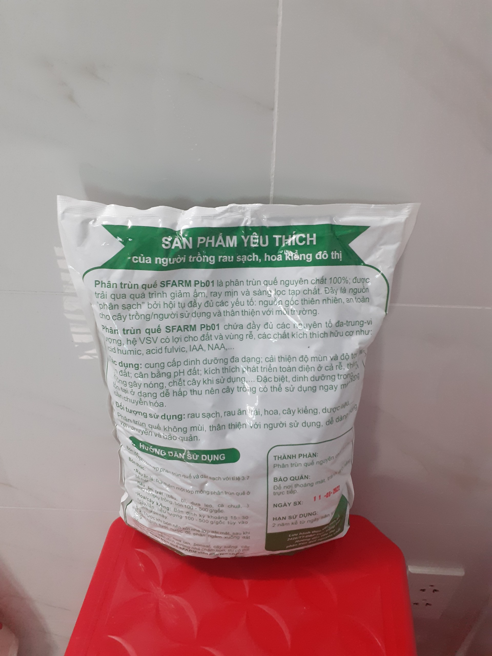 Phân trùn quế cao cấp túi 2 ký