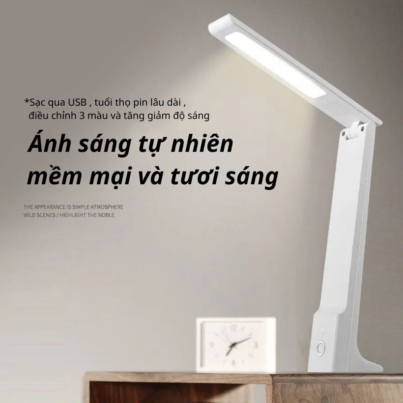 Đèn Học Để Bàn LED Chống Cận Thị, 3 Chế Độ Làm Việc, Học Tập , Máy Tính , Cảm Ứng Tích Điện Thông Minh