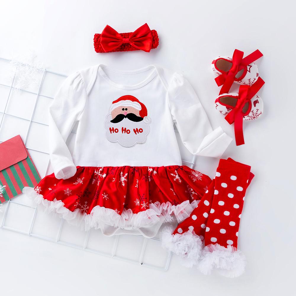4 Quần Áo Quần Áo Bé Sơ Sinh Giáng Sinh Gái Quần Áo Cho Bé Gái Trang Phục Đầu Tiên Của Tôi Dành Cho Bé Sơ Sinh Bé Gái Một Năm sinh Nhật Bé Gái