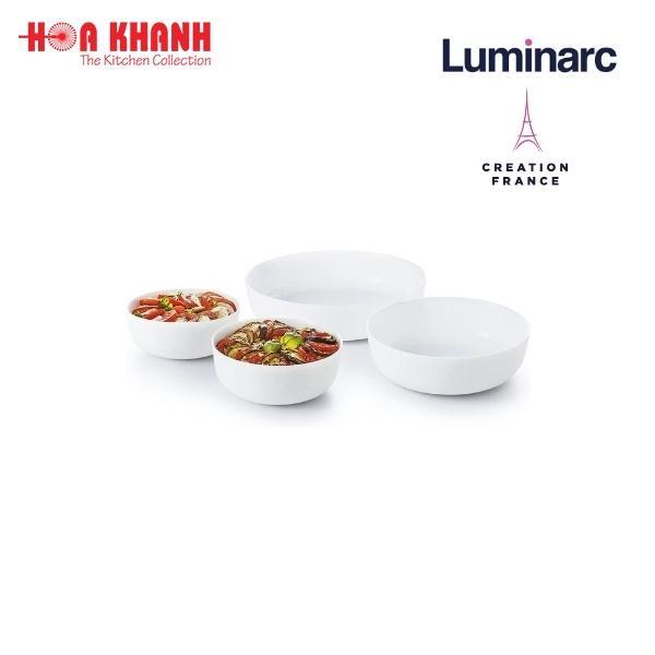 Khay Nướng Thuỷ Tinh Luminarc Diwali Service Trắng Tròn 22cm - N3273