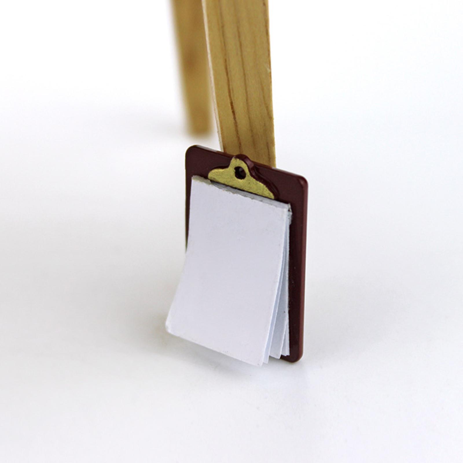 Mini Paper Clipboard Furniture Accessories Toy for Adults Girls Children