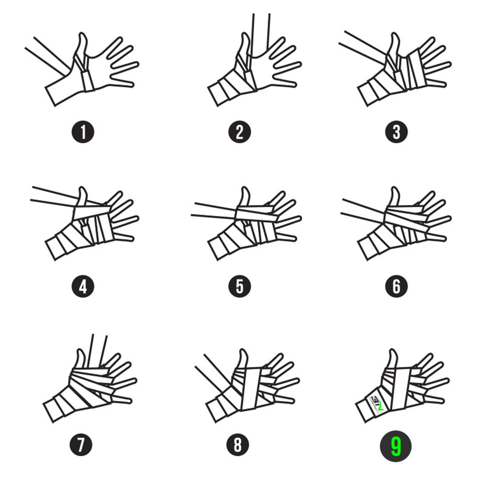 Boxing Hand Wrap Wrist Support Bandages Wrist Wrap for Boxing Adult Black