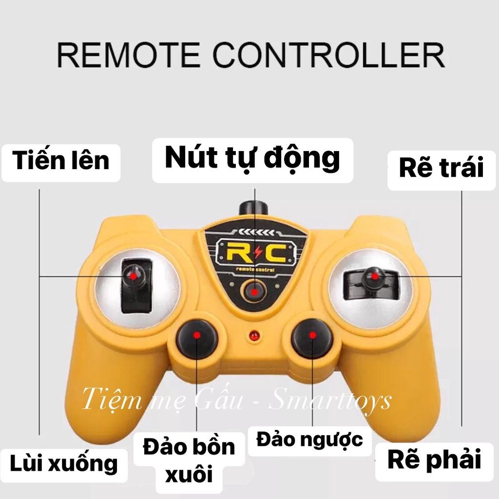 ĐỒ CHƠI XE TRỘN BÊ TÔNG CEMENT MIXER TRUCK ĐIỀU KHIỂN 4 CHIỀU BỒN XOAY 360 ĐỘ CÓ ĐÈN, PIN SẠC