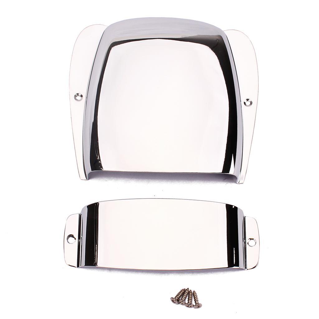 Chrome Plated Pickup & Bridge Plate Cover for Bass Electric Bass Guitar