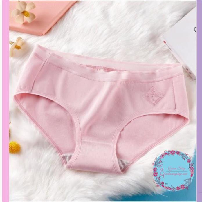 Quần lót nữ cotton viền in nổi kháng khuẩn có chọn size chọn màu - đồ lót cotton nữ QL06