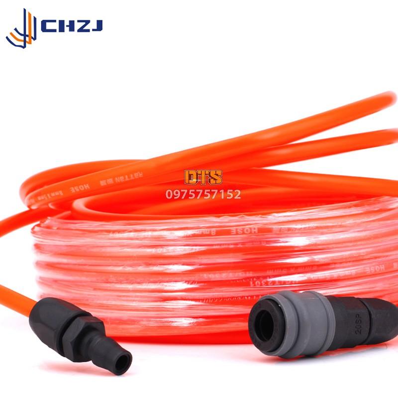 Bộ đầu nối nhanh dây hơi phi 10 CHZJ 30SP+30PP khớp nối nhanh tự động khóa bằng nhựa thép đặc chủng chống va đập