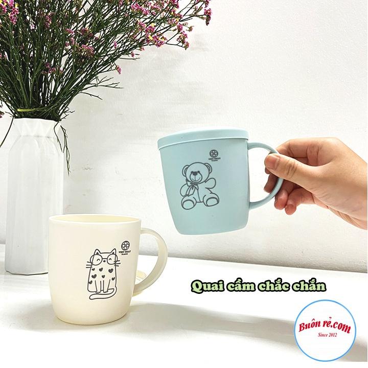 LY NHỰA CÓ NẮP VIỆT NHẬT 6039 LY CỐC NHỰA KÈM CÓ NẮP UỐNG CAFE, UỐNG TRÀ TIỆN LỢI - TADAHOME