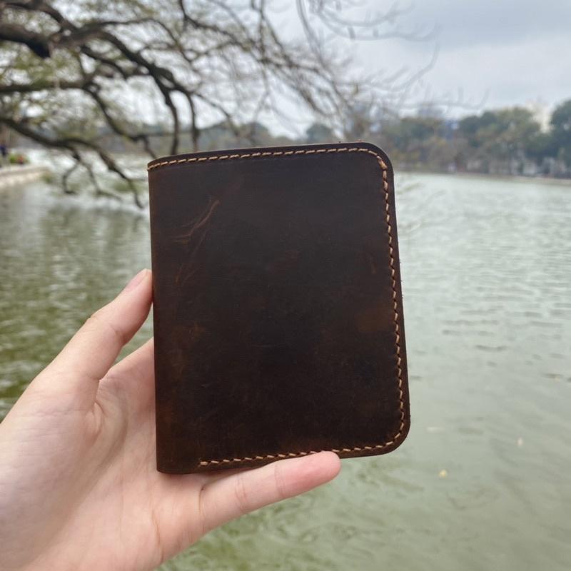 Ví Nam/ Nữ Da Bò Mini Có ngăn ảnh TEE LEATHER