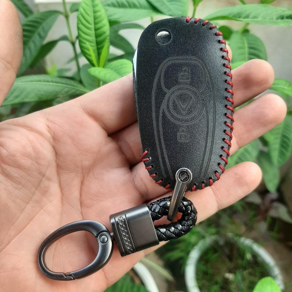 Bao Da Chìa Khóa Vinfast Fadil Da bò 100%, có khắc tên và sđt chủ xe,