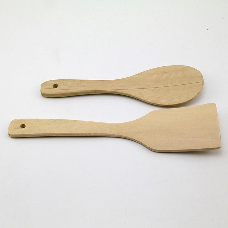 Thìa Muỗng Gỗ Hàn Quốc Cán Dài Múc Kem Lật Thực Phẩm Decor Thìa Nhà Bếp