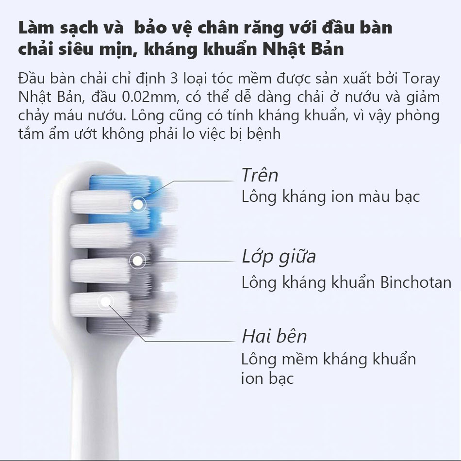 Bàn chải điện Xiaomi Shell DR-BEI Sonic BET-C01- Hàng Nhập Khẩu