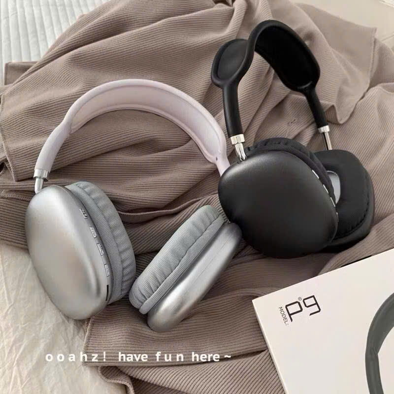 Tai nghe chụp tai Bluetooth không dây Bass siêu mạnh có micro có khe cắm thẻ TF khử tiếng ồn - Hàng chính hãng