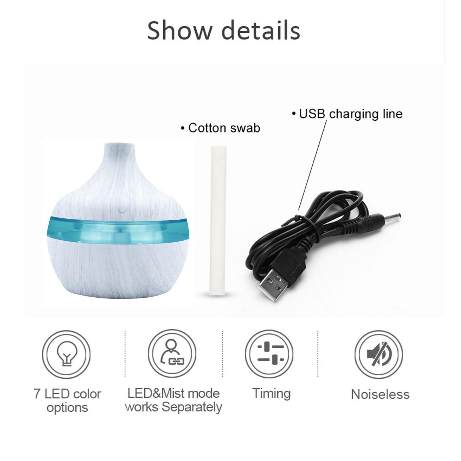300ml Air Humidifier Colorful Light Aroma Diffuser for Tabletop Living Room