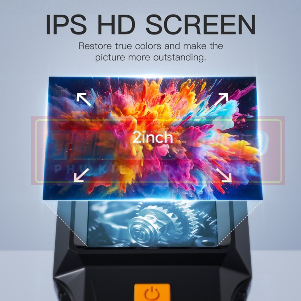 ROGTZ Camera Nội Soi Công Nghiệp Chống Nước Dây Cứng IP67 1080P Màn Hình 2 inch P230 - Hàng Nhập Khẩu