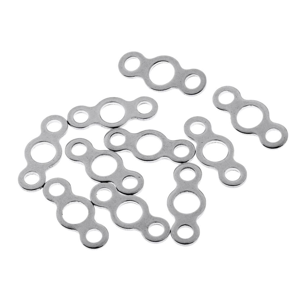 10pcs Stainless Steel Solid Ring Assist Hooks Butterfly Jigging Lure Rings
