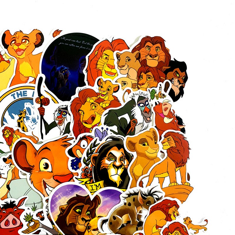 Sticker 50 miếng hình dán Lion King