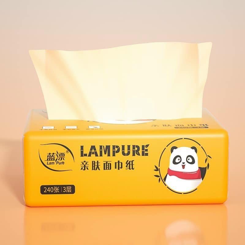 Thùng 30 Gói Giấy Ăn Gấu Trúc LAMPURE Nội Địa Trung Siêu Dai