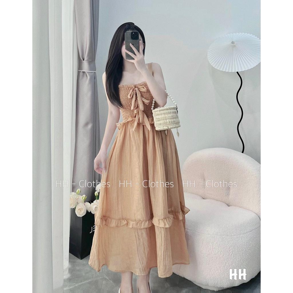 ĐẦM ĐI CHƠI, ĐẦM MAXI TƠ CHUN NƠ CÚP NGỰC 2S 2 LỚP CỰC XINH LUN Ạ