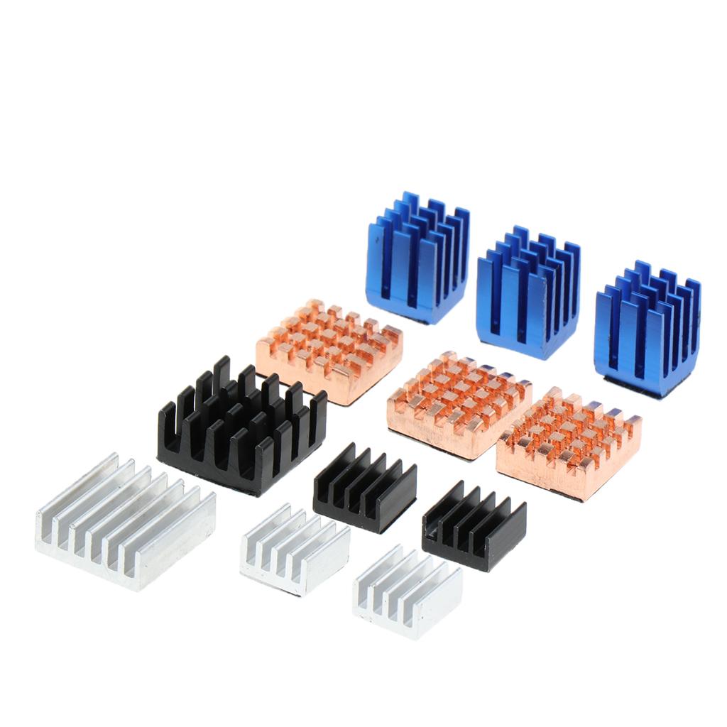 12 Pieces Adhesive Heat Sink Cooling Kit for 3