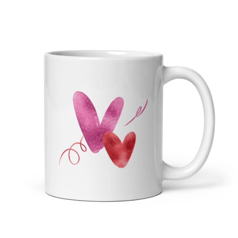 Cốc sứ hình trái tim chữ Love Ngày Valentine