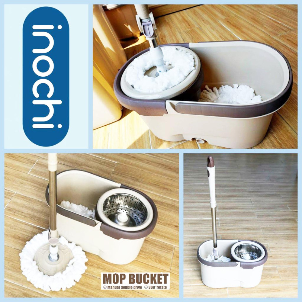 Cây Lau Nhà, Bộ Cây Lau Nhà Thông Minh Xoay 360 Độ Lồng Inox, Chính Hãng Inochi Đạt Tiêu Chuẩn Xuất Nhật