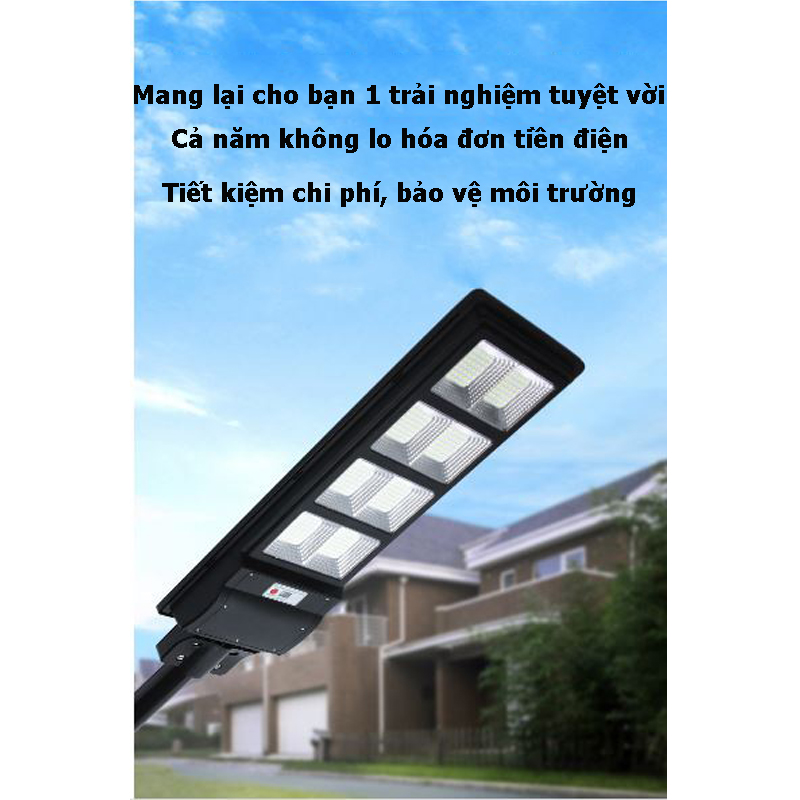 Đèn LED Năng Lượng Mặt Trời - Cảm Biến Chuyển Động Thông Minh - Ánh Sáng Trắng - Tiêu Chuẩn IP65 Chống Thấm Nước - 3 Mức Công Suất - Hàng Cao Cấp Có Điều Khiển Từ Xa