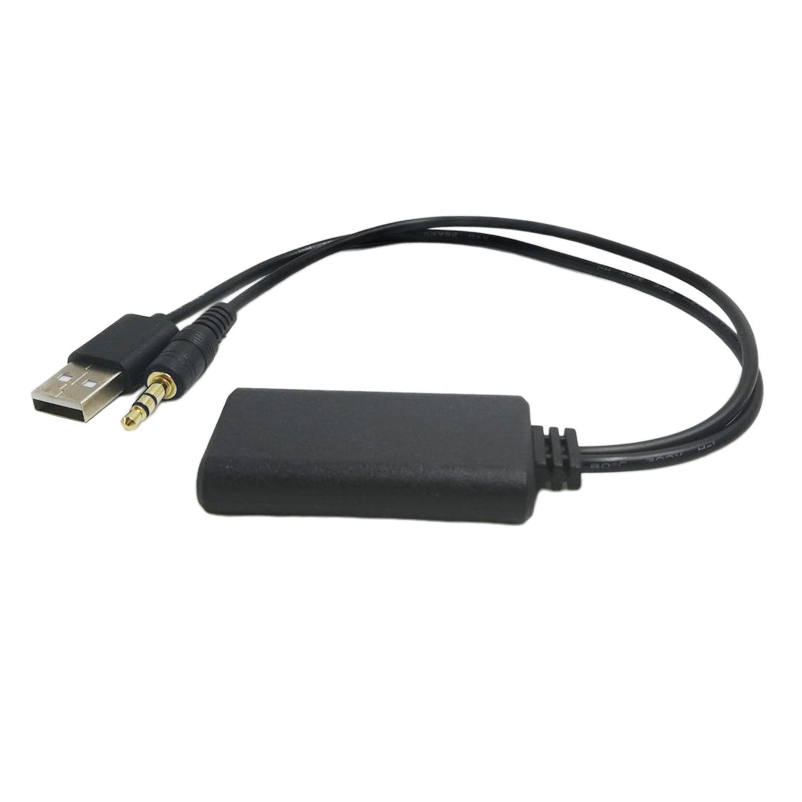 2-in-1 Auto Radio USB Bluetooth Adapter Stereo Wireless Audio Wire