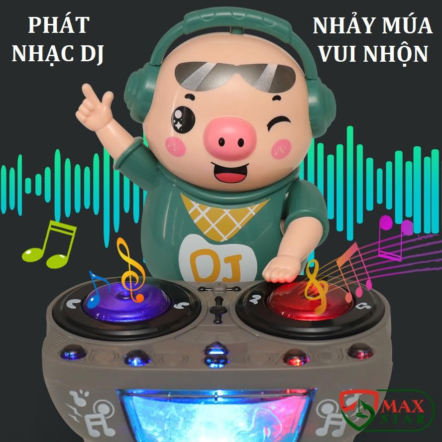 Heo phát nhạc Đồ chơi heo chơi DJ di chuyển nhảy múa phát nhạc đèn nháy dễ thương cho bé