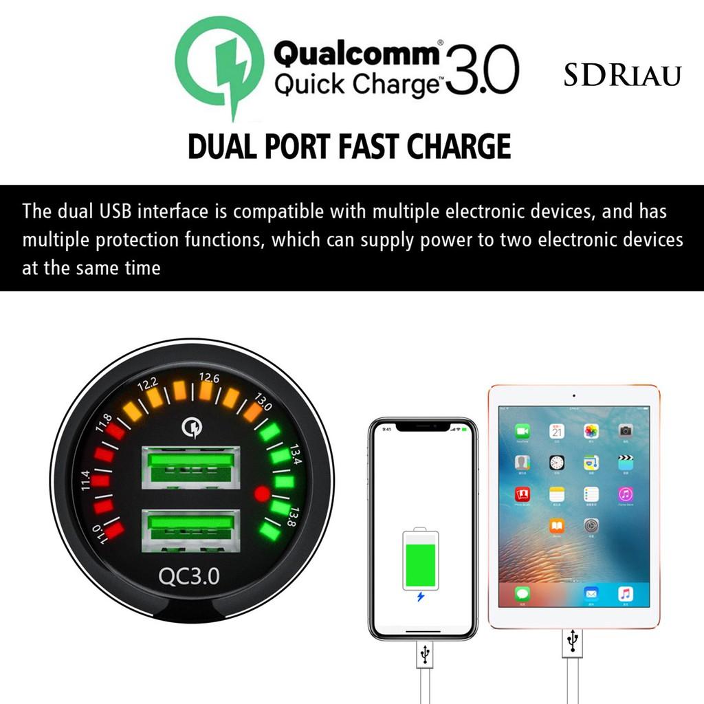 Tẩu Sạc Nhanh Qcdz Usb 3.0 Trên Xe Hơi