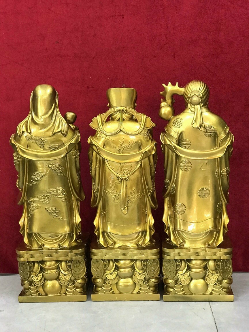 Bộ tam đa màu gold - Chất liệu đồng cao cấp