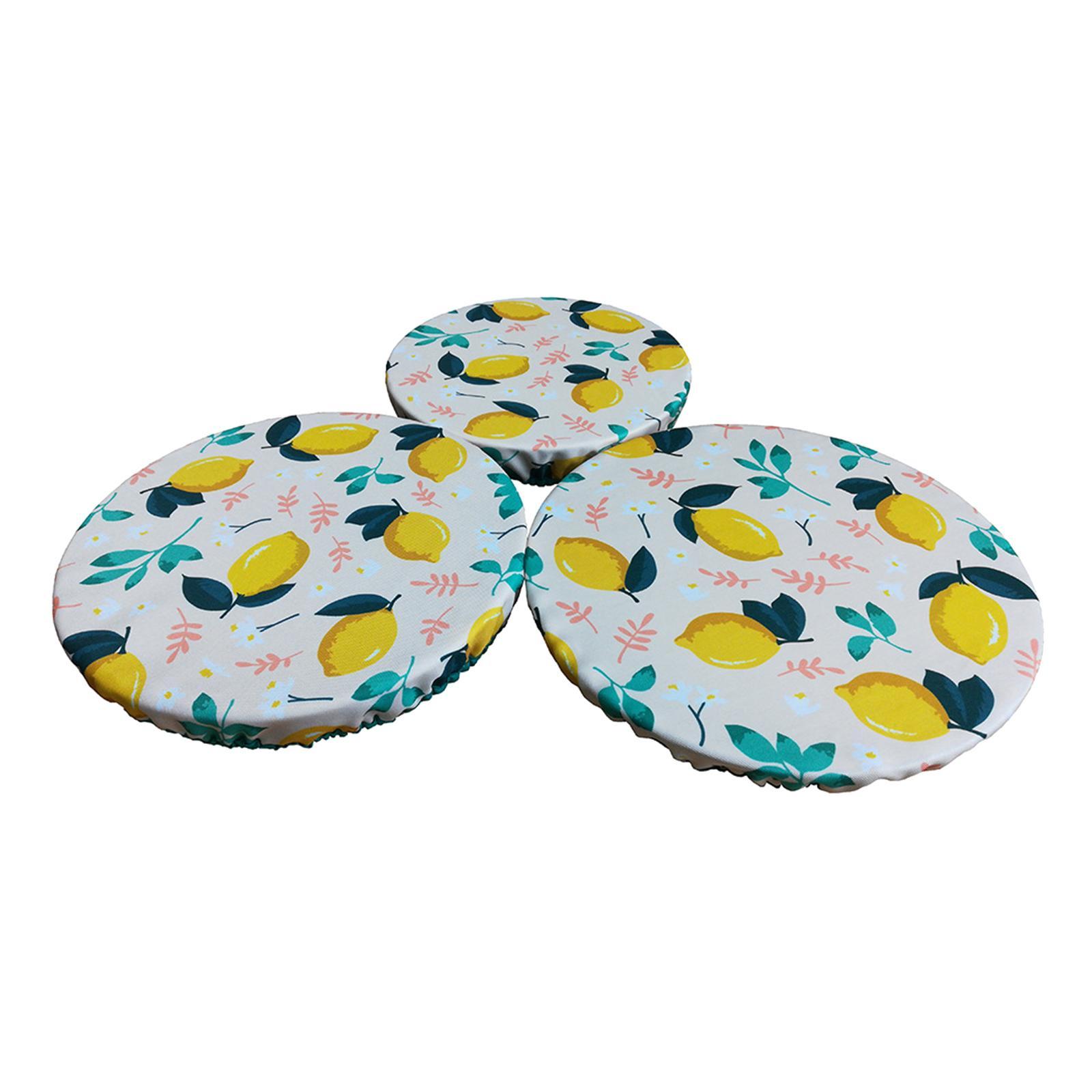 3Pcs Food Bowl Cover Stretch Lids Wrap Bowl Covers Food Storage Bowl Cover
