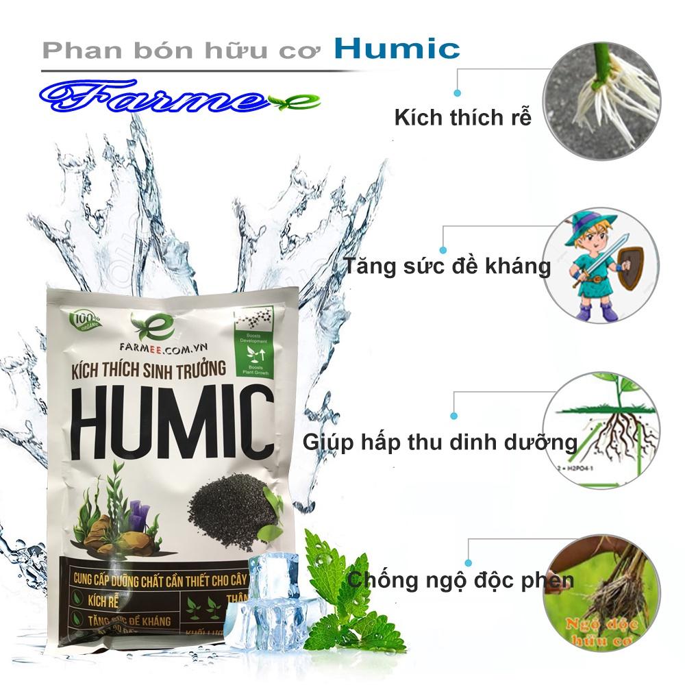 Phân bón hữu cơ Humic farmee 1 kg, Siêu kich rễ, hỗ trợ hấp thụ dinh dưỡng