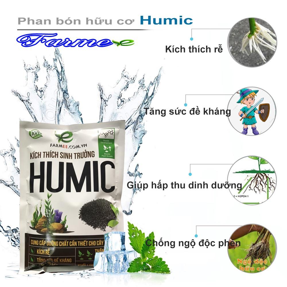 Phân bón hữu cơ Humic farmee 10 kg, Siêu kich rễ, hỗ trợ hấp thụ dinh dưỡng