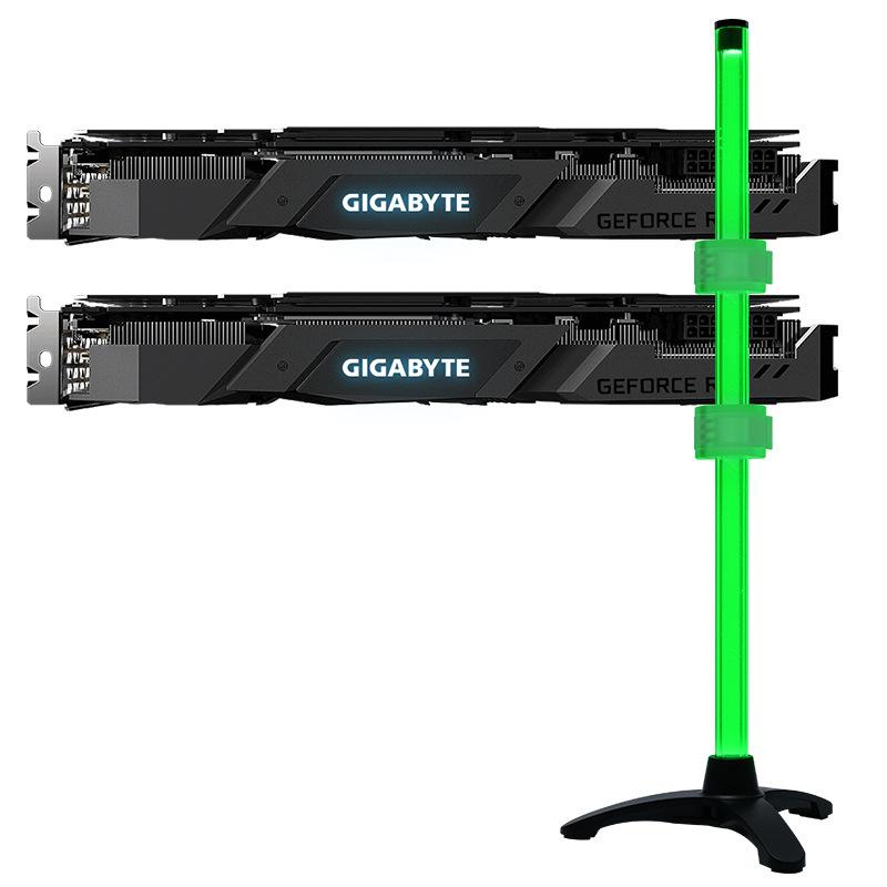 Bo mạch chủ RGB phong cách mới nhất đồng bộ hóa card đồ họa AURA khung giắc cắm khung khung card đồ họa thanh tản nhiệt chống cong