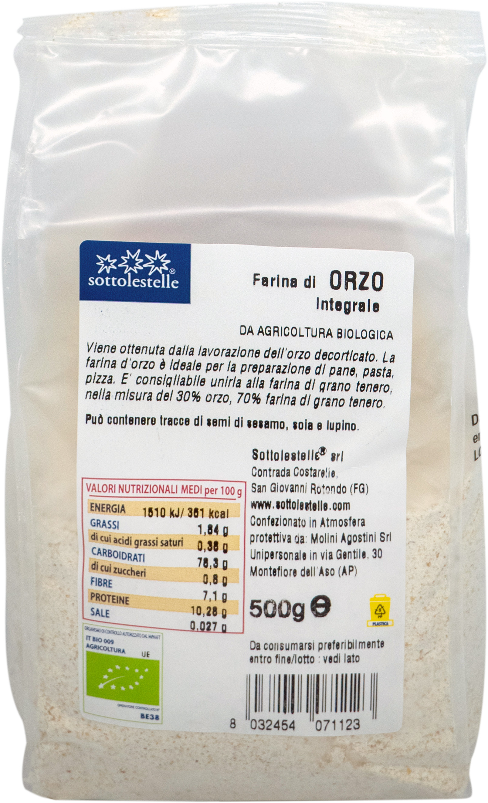 Bột ý dĩ Sottolestelle 500g