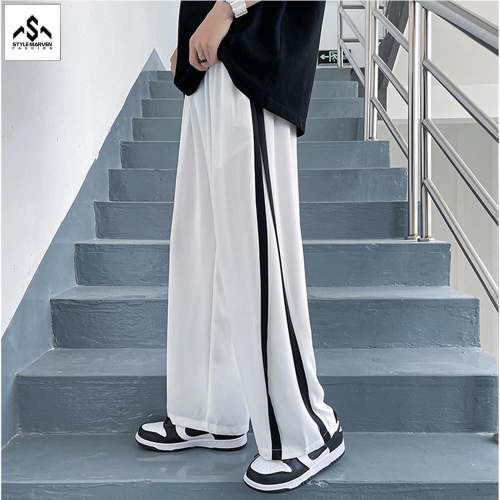 Quần Jogger Quần Culottes Ống Rộng Phối Viền Sọc STYLE MARVEN - JOGGER NAM 001C2