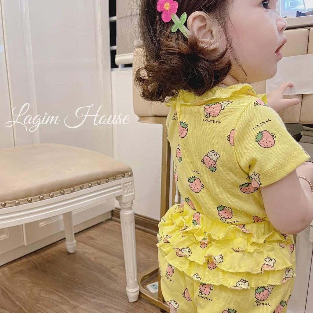 Đồ bộ thun hè cho bé gái, set bộ cotton mặc nhà chất mát mịn cho bé từ 7kg đến 18kg - Lagim House