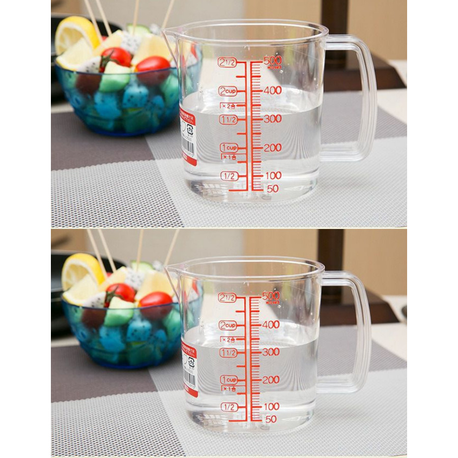 Combo 2 ca đong  đo lường có vạch chia 500ml dùng cho nhà bếp tặng 2 zipper 10cm