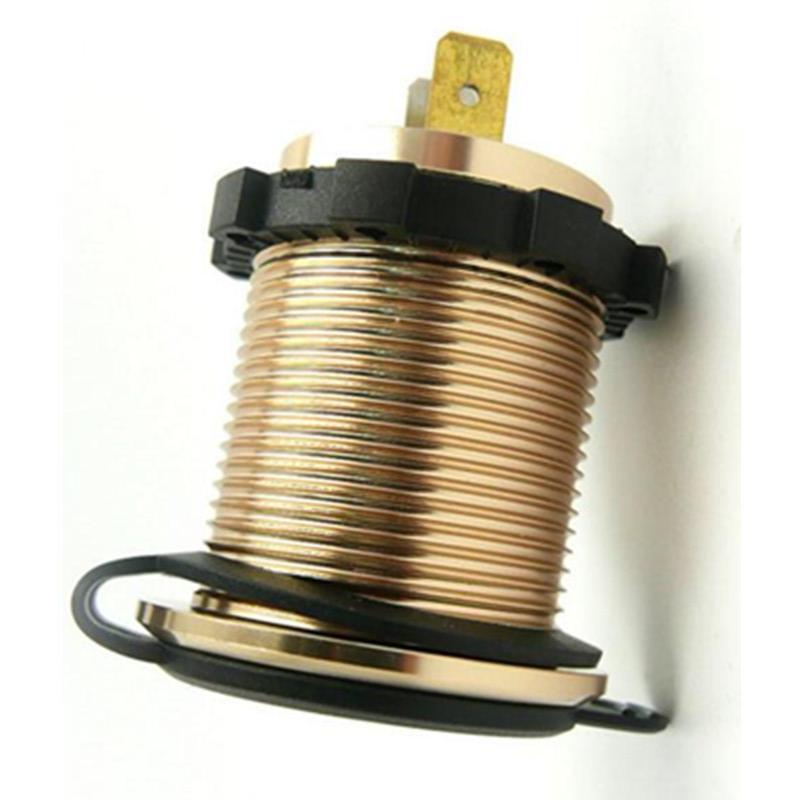 Khuyến mại sửa đổi 12V-2V44.2A sạc điện thoại ô tô và xe máy vôn kế đai kim loại