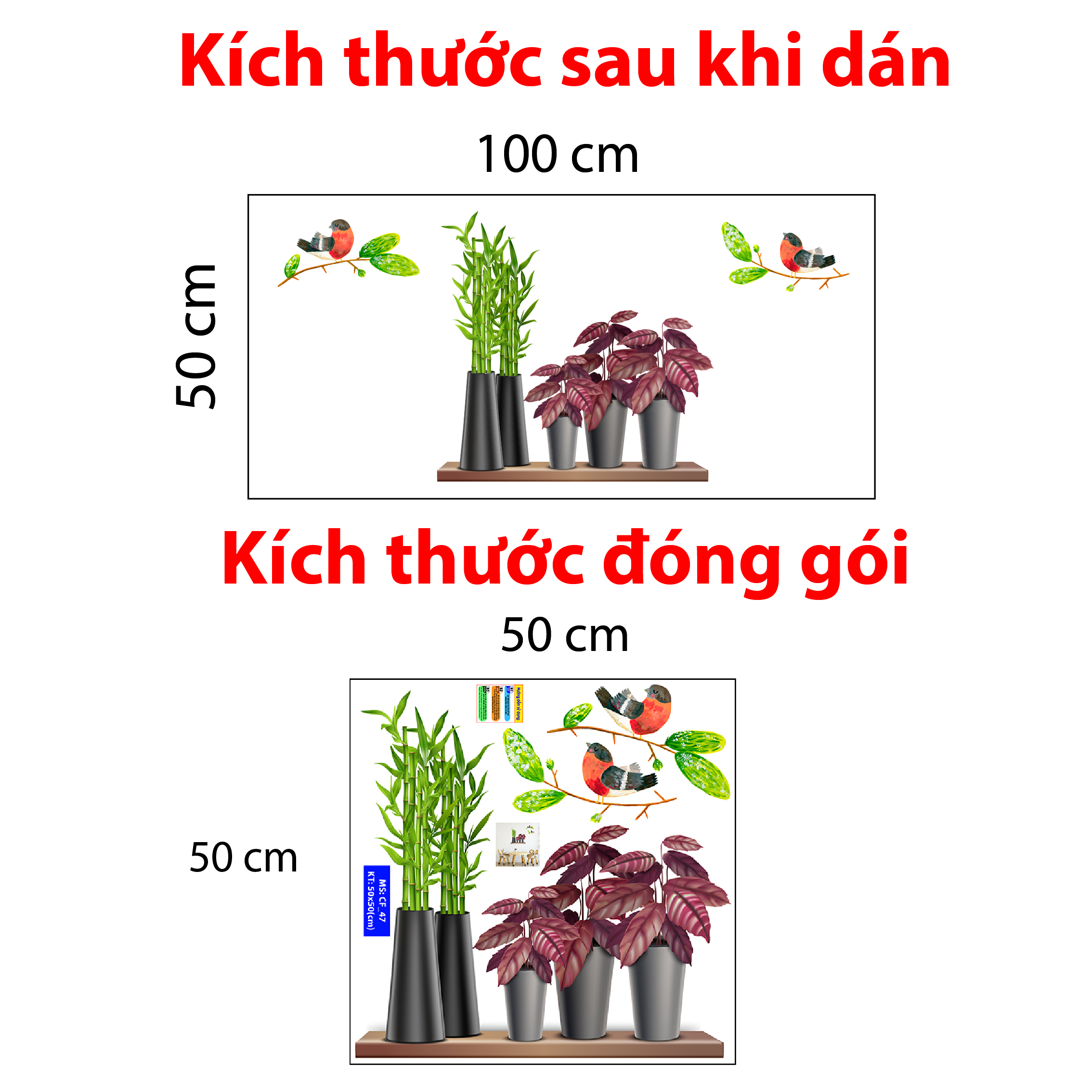 Decal trang trí quán số 47