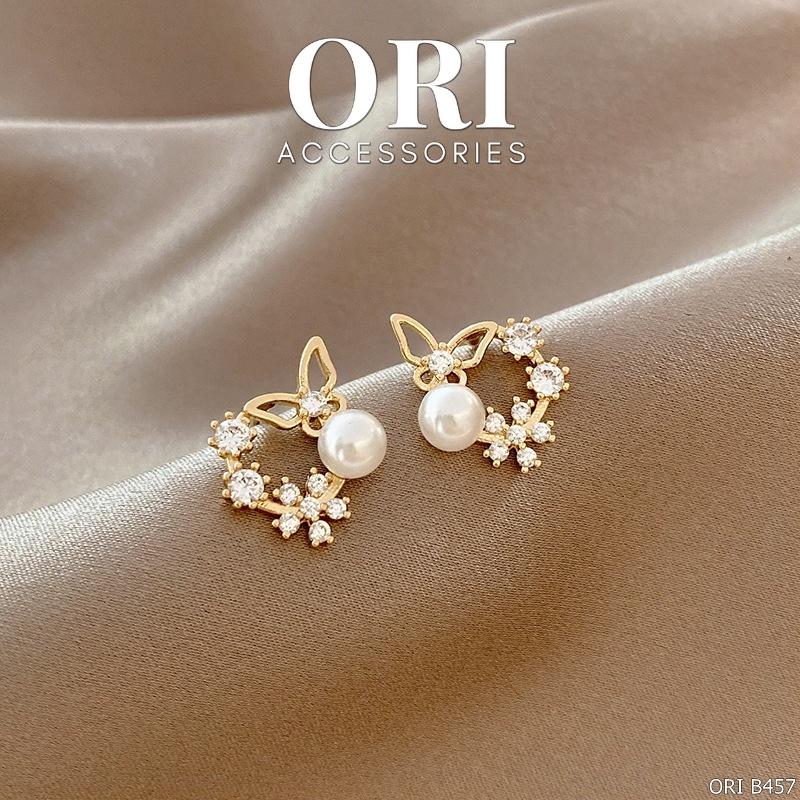 Bông tai nữ dáng nhỏ cánh bướm Aretha thời trang xinh xắn ORI ACCESSORIES B457